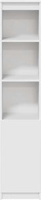 vidaXL - Hoge - kast - 37,5x35x180 - cm - spaanplaat - wit