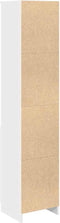 vidaXL - Hoge - kast - 37,5x35x180 - cm - spaanplaat - wit