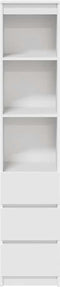 vidaXL - Hoge - kast - 37,5x35x180 - cm - spaanplaat - wit
