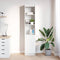 vidaXL - Hoge - kast - 37,5x35x180 - cm - spaanplaat - wit