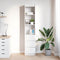 vidaXL - Hoge - kast - 37,5x35x180 - cm - spaanplaat - wit
