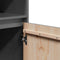 vidaXL - Hoge - kast - 37x34x110 - cm - massief - grenenhout - grijs