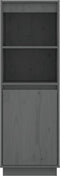 vidaXL - Hoge - kast - 37x34x110 - cm - massief - grenenhout - grijs