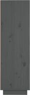 vidaXL - Hoge - kast - 37x34x110 - cm - massief - grenenhout - grijs