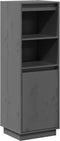 vidaXL - Hoge - kast - 37x34x110 - cm - massief - grenenhout - grijs