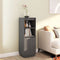 vidaXL - Hoge - kast - 37x34x110 - cm - massief - grenenhout - grijs