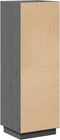 vidaXL - Hoge - kast - 37x34x110 - cm - massief - grenenhout - grijs