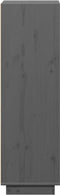vidaXL - Hoge - kast - 37x34x110 - cm - massief - grenenhout - grijs