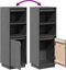 vidaXL - Hoge - kast - 37x34x110 - cm - massief - grenenhout - grijs