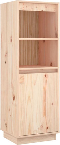 vidaXL - Hoge - kast - 37x34x110 - cm - massief - grenenhout