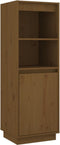 vidaXL - Hoge - kast - 37x34x110 - cm - massief - grenenhout - honingbruin