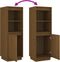 vidaXL - Hoge - kast - 37x34x110 - cm - massief - grenenhout - honingbruin