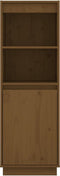 vidaXL - Hoge - kast - 37x34x110 - cm - massief - grenenhout - honingbruin