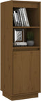 vidaXL - Hoge - kast - 37x34x110 - cm - massief - grenenhout - honingbruin