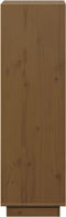 vidaXL - Hoge - kast - 37x34x110 - cm - massief - grenenhout - honingbruin