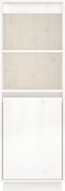 vidaXL - Hoge - kast - 37x34x110 - cm - massief - grenenhout - wit