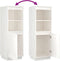 vidaXL - Hoge - kast - 37x34x110 - cm - massief - grenenhout - wit