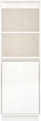 vidaXL - Hoge - kast - 37x34x110 - cm - massief - grenenhout - wit