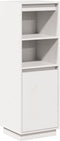 vidaXL - Hoge - kast - 37x34x110 - cm - massief - grenenhout - wit