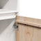 vidaXL - Hoge - kast - 37x34x110 - cm - massief - grenenhout - wit