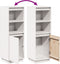 vidaXL - Hoge - kast - 37x34x110 - cm - massief - grenenhout - wit