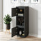 vidaXL - Hoge - kast - 38x35x117 - cm - massief - grenenhout - grijs
