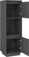 vidaXL - Hoge - kast - 38x35x117 - cm - massief - grenenhout - grijs