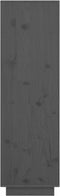 vidaXL - Hoge - kast - 38x35x117 - cm - massief - grenenhout - grijs