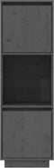 vidaXL - Hoge - kast - 38x35x117 - cm - massief - grenenhout - grijs