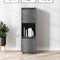 vidaXL - Hoge - kast - 38x35x117 - cm - massief - grenenhout - grijs