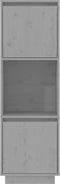 vidaXL - Hoge - kast - 38x35x117 - cm - massief - grenenhout - grijs