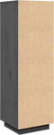 vidaXL - Hoge - kast - 38x35x117 - cm - massief - grenenhout - grijs