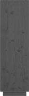 vidaXL - Hoge - kast - 38x35x117 - cm - massief - grenenhout - grijs