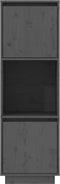 vidaXL - Hoge - kast - 38x35x117 - cm - massief - grenenhout - grijs