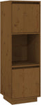 vidaXL - Hoge - kast - 38x35x117 - cm - massief - grenenhout - honingbruin
