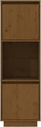 vidaXL - Hoge - kast - 38x35x117 - cm - massief - grenenhout - honingbruin