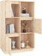 vidaXL - Hoge - kast - 38x35x117 - cm - massief - grenenhout