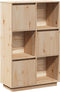 vidaXL - Hoge - kast - 38x35x117 - cm - massief - grenenhout
