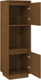 vidaXL - Hoge - kast - 38x35x117 - cm - massief - grenenhout - honingbruin