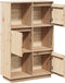 vidaXL - Hoge - kast - 38x35x117 - cm - massief - grenenhout