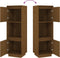 vidaXL - Hoge - kast - 38x35x117 - cm - massief - grenenhout - honingbruin