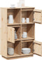 vidaXL - Hoge - kast - 38x35x117 - cm - massief - grenenhout
