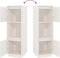 vidaXL - Hoge - kast - 38x35x117 - cm - massief - grenenhout - wit