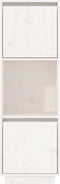 vidaXL - Hoge - kast - 38x35x117 - cm - massief - grenenhout - wit