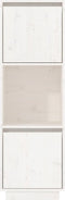 vidaXL - Hoge - kast - 38x35x117 - cm - massief - grenenhout - wit