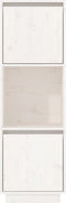vidaXL - Hoge - kast - 38x35x117 - cm - massief - grenenhout - wit