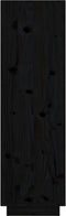 vidaXL - Hoge - kast - 38x35x117 - cm - massief - grenenhout - zwart