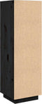 vidaXL - Hoge - kast - 38x35x117 - cm - massief - grenenhout - zwart