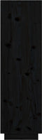vidaXL - Hoge - kast - 38x35x117 - cm - massief - grenenhout - zwart