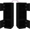 vidaXL - Hoge - kast - 38x35x117 - cm - massief - grenenhout - zwart